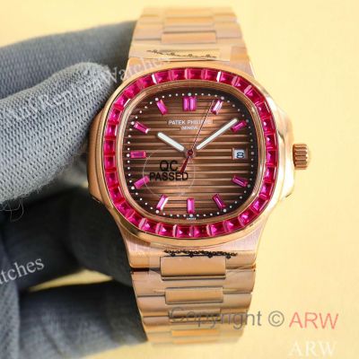 Swiss Quality Patek Philippe Nautilus 5711 Rose Gold Diamond Bezel Watches